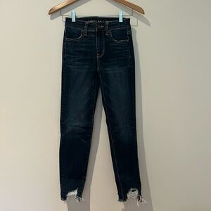 American eagle dark blue skinny jeans